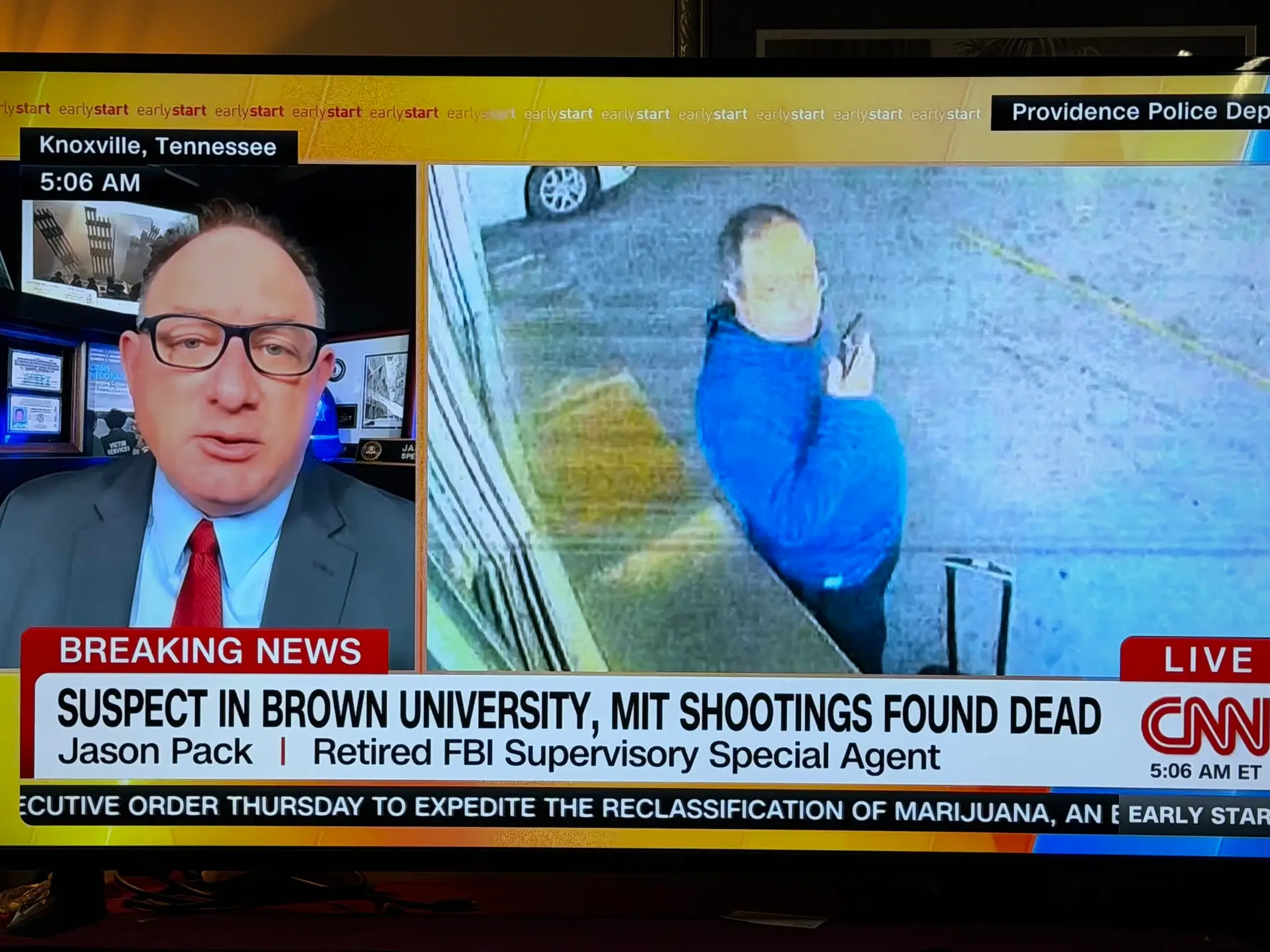 Retired FBI Agent Jason Pack on CNN Early Start with Erica Hill with analysis on the Brown University and MIT Shootings
